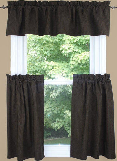 Primitive Ticking Black Valance VL236211 - The Fox Decor
